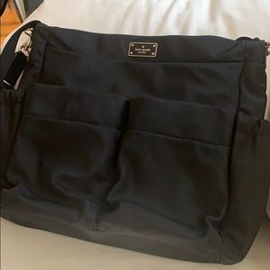 Like new! Black Kate Spade diaper bag